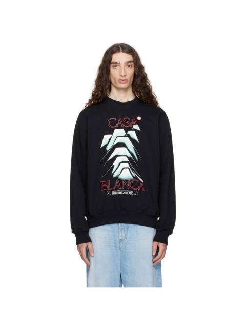 CASABLANCA Black Frosty Mountain Printed Sweatshirt