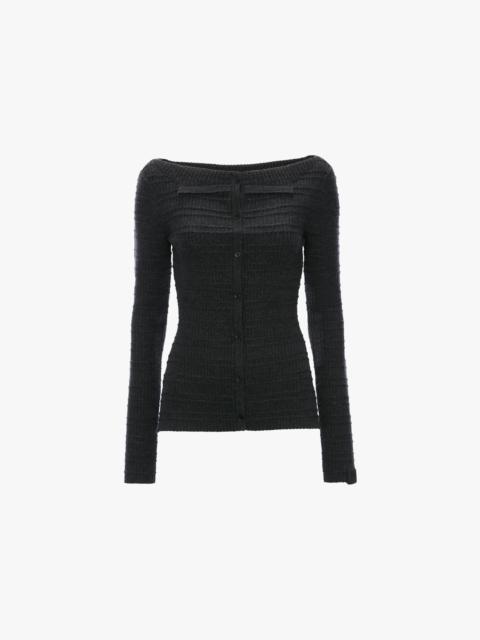 Victoria Beckham Folded Cardigan In Ore Melange