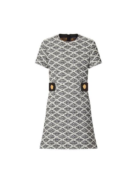 Louis Vuitton Malletage Tweed Martingale Dress