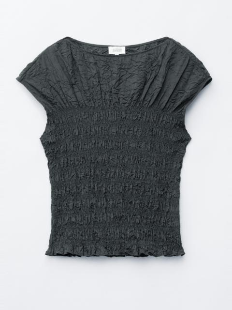 & Other Stories Smocked Boatneck Top