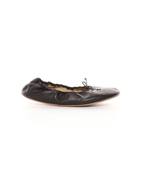 The Row Round Leather Ballet Flats black