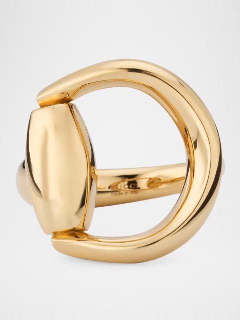 GUCCI Horsebit 18K Yellow Gold Ring