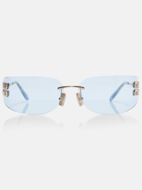 Miu Miu Logo rectangular sunglasses