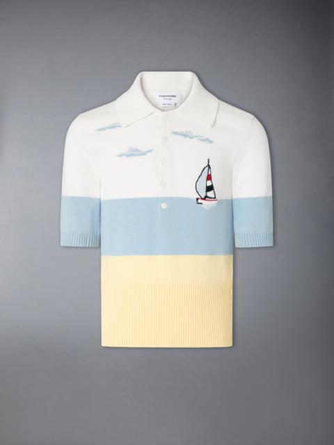 Thom Browne NANTUCKET SCENIC JERSEY POLO