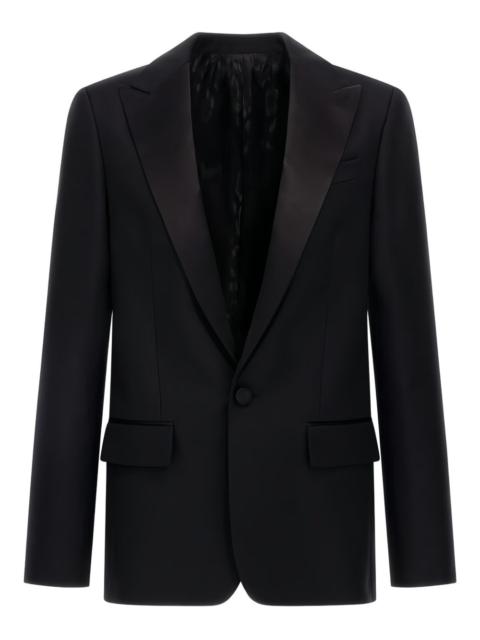 Roberto Cavalli satin-lapel single-button blazer