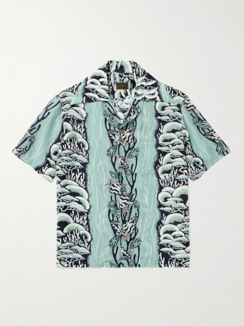 Kapital Camp-Collar Printed Cupro and Silk-Blend Shirt