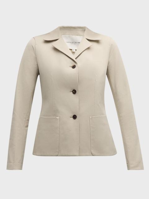 Lafayette 148 New York Notched-Lapel Techno Stretch Twill Jacket