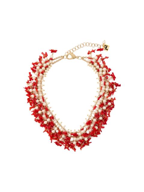 Rosantica coral pearl necklace