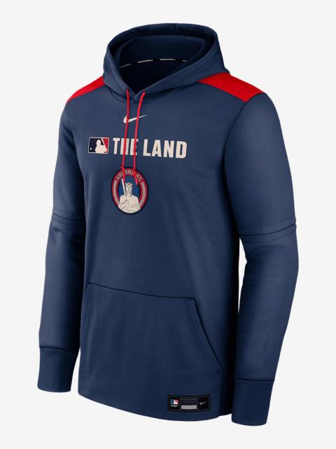 Nike Cleveland Guardians Authentic Collection City Connect Men's Nike Therma MLB Pullover Hoodie