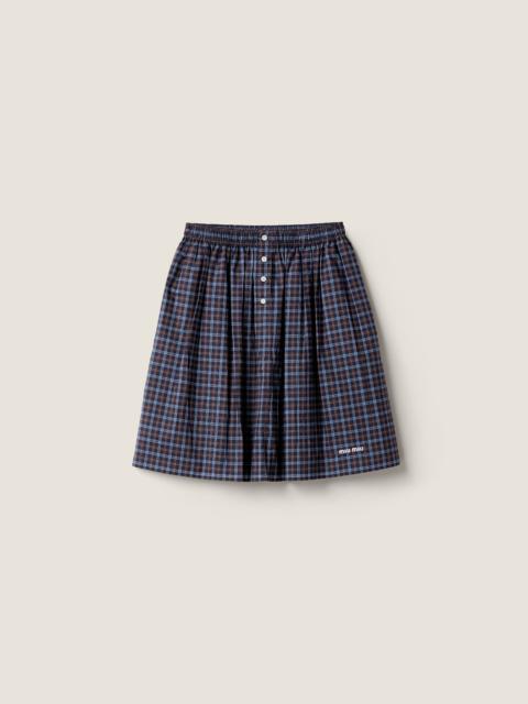 Miu Miu Plaid skirt