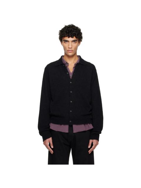 Our Legacy Black Evening Polo Cardigan