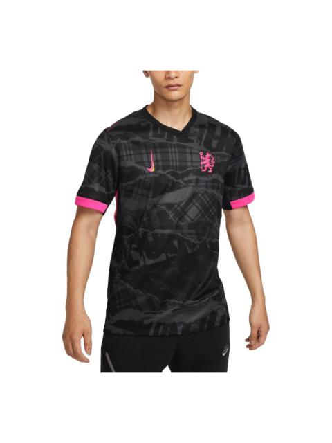 Nike Nike 드리프 첼시 F.C. 2024/25 경기장 제 3의 축구 복제 저지 '블랙 핑크' FQ2029-061