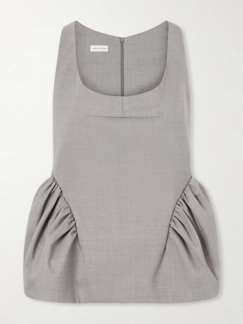 Dries Van Noten Caylo Crepe Peplum Top