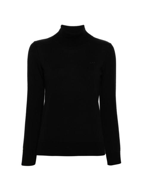 A.P.C. logo-embroidered wool jumper