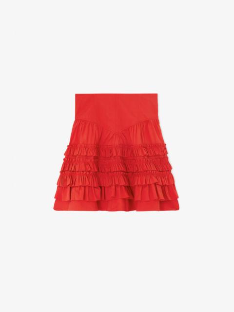 GANNI SKIRT IN RED COTTON