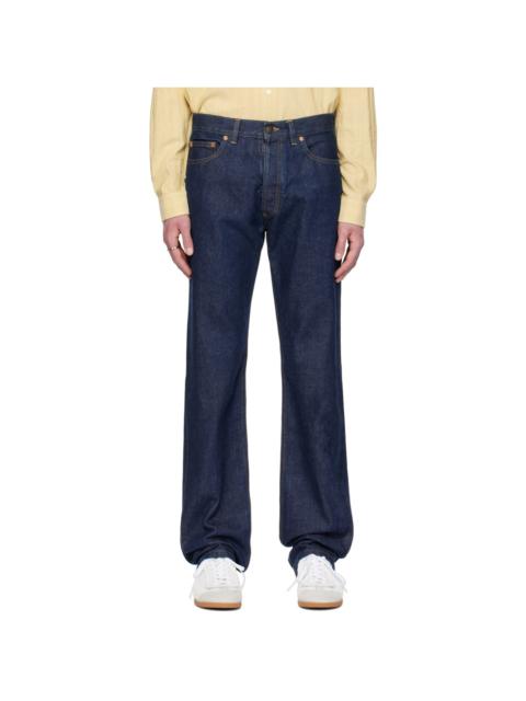 Indigo Button Jeans