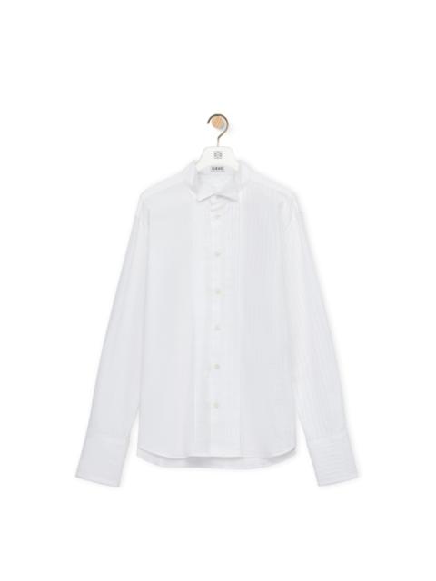 Pleated shirt in cotton