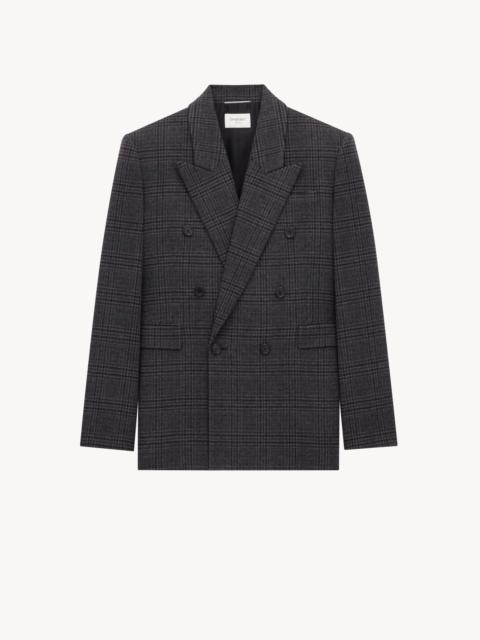 SAINT LAURENT JACKET IN PRINCE OF WALES WOOL