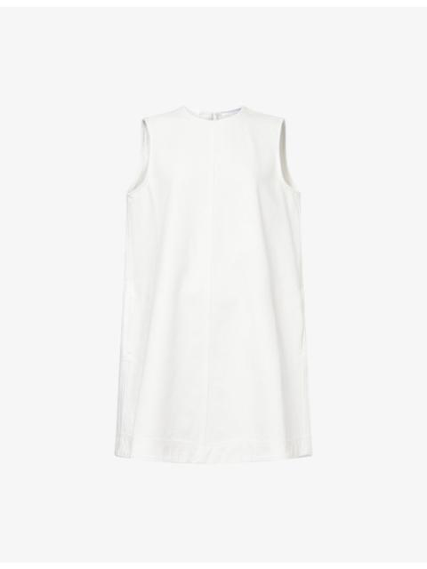 Stella McCartney Sleeveless A-Line Mini Denim Dress