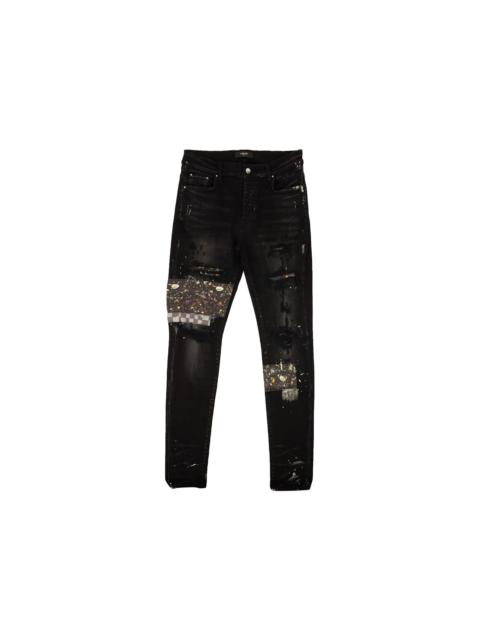 AMIRI AMIRI Artpatch Checker Skinny Jeans Black