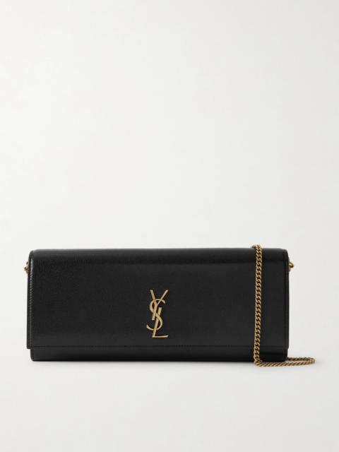 SAINT LAURENT Kate Textured-leather Clutch