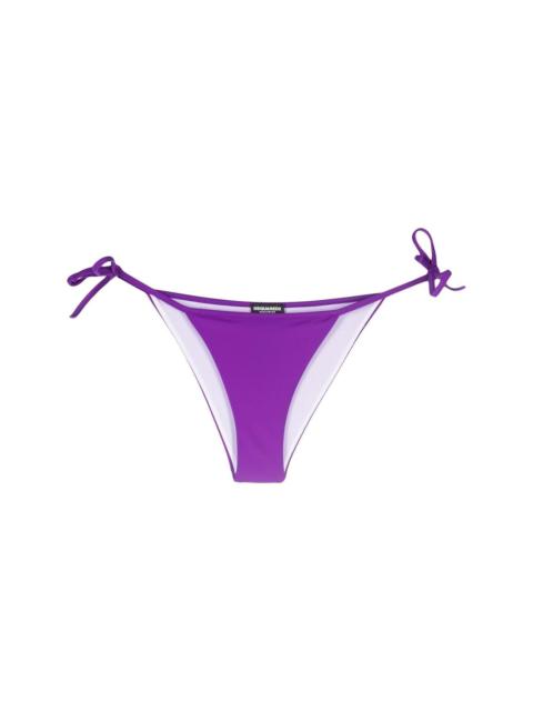 logo-print side-tie bikini bottoms