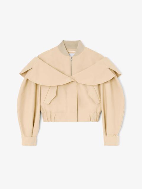 GANNI BOMBER IN BEIGE COTTON