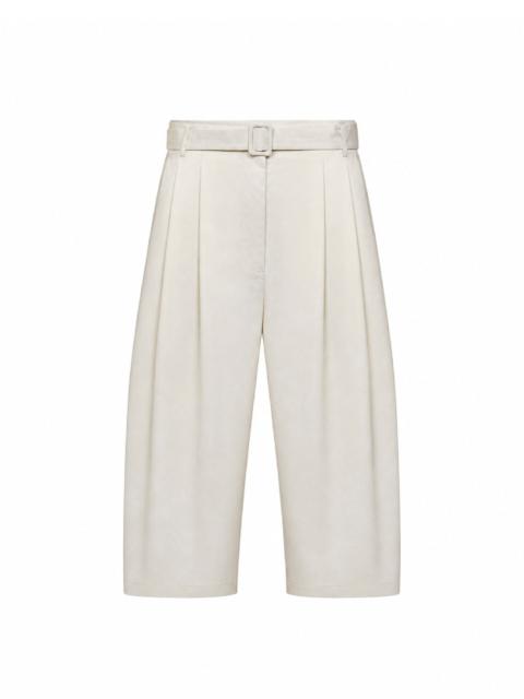 CO Pearl garment-dyed cotton pleated culotte trousers