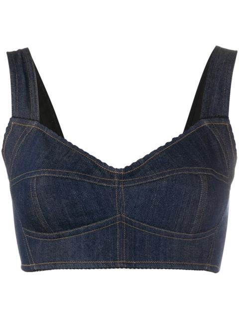 Dolce & Gabbana denim bralet