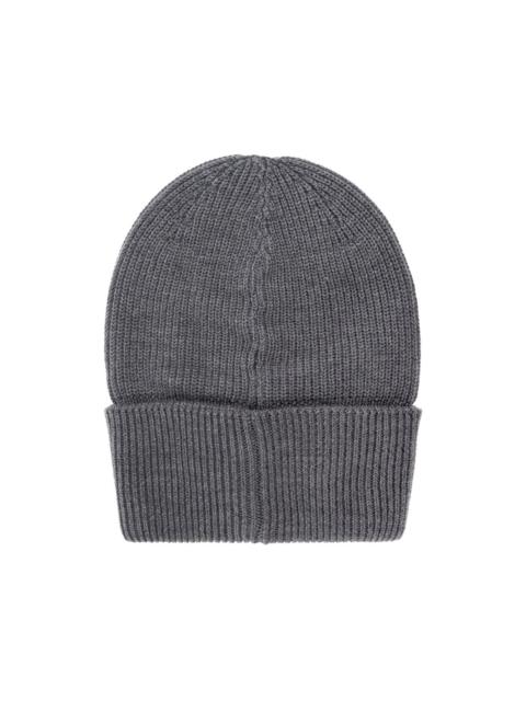 Dolce & Gabbana ribbed logo-patch beanie hat