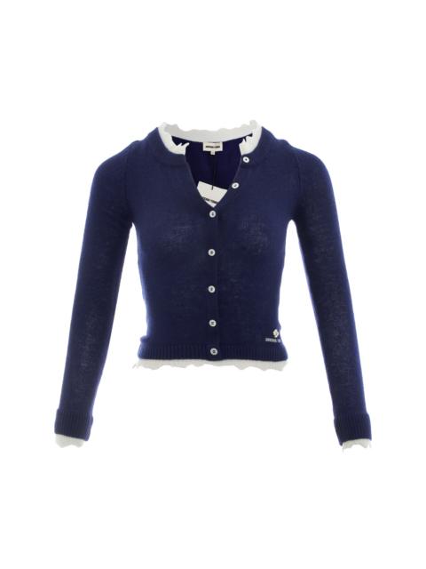 SHUSHU/TONG Contrast Trim Knit Cardigan