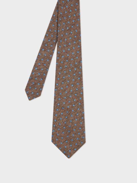 Paul Smith Brown Marl 'Polka Dot' Tie