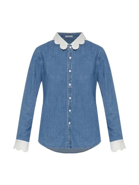 MOTHER The Frilly Foxy Boxy Shirt