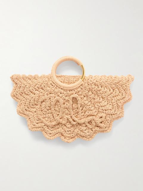 Bracelet Paravent Embroidered Faux Raffia Tote