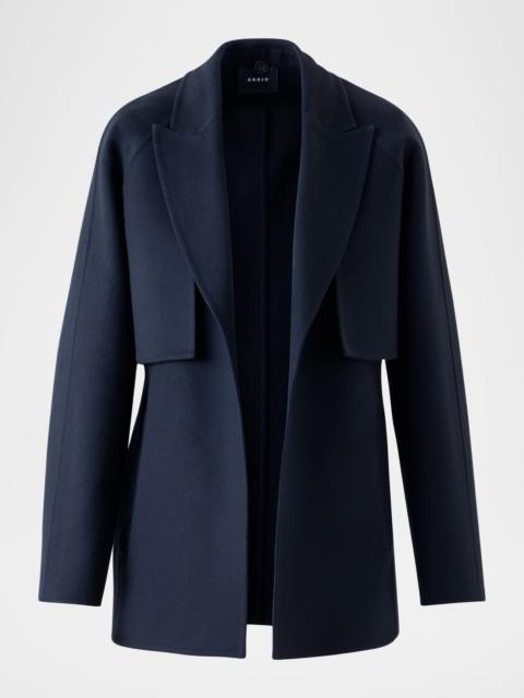 AKRIS Duo Cashmere Double-Face Wrap Coat With Detachable Bolero