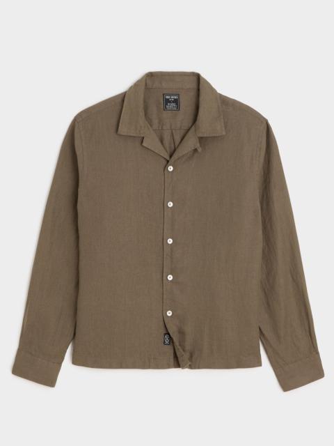 TODD SNYDER Cropped Sea Soft Irish Linen Camp Collar Shirt
