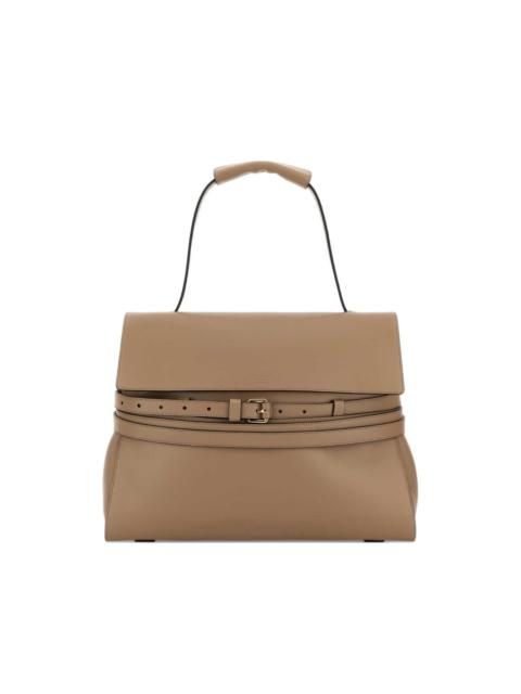 Moschino belted leather shoulder bag
