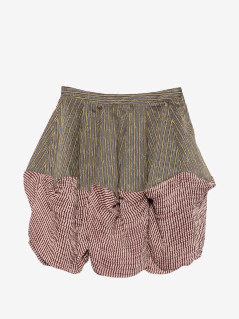 Kiko Kostadinov stripe-pattern bubble-hem mini skirt