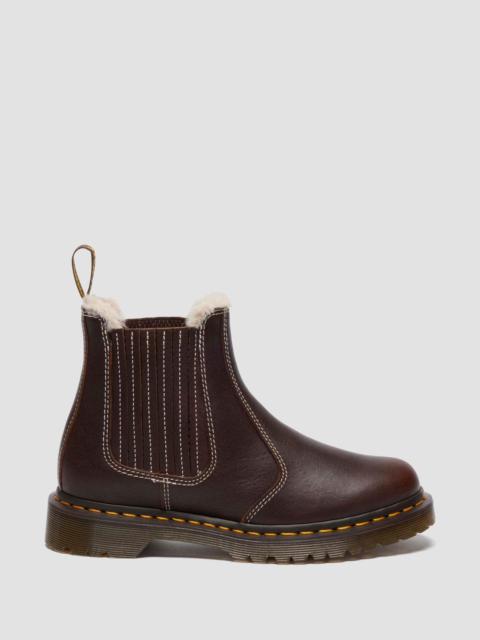 Dr. Martens 2976 LEONORE II Faux Fur Lined Grizzly Leather Chelsea Boots