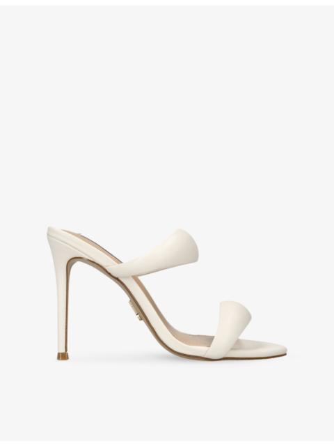 STEVE MADDEN Saturn Heeled Faux-Leather Sandals