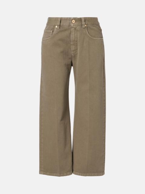 Brunello Cucinelli Cropped wide-leg jeans