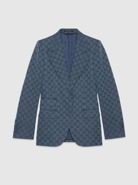 GG linen cotton jacquard jacket