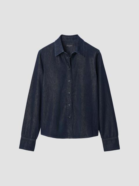 rag & bone Women's Dayton Denim Button-Front Shirt - Dark Rinse