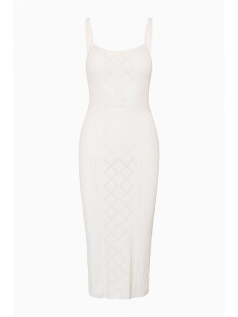 LoveShackFancy Opalina Cotton Pointelle Midi Dress