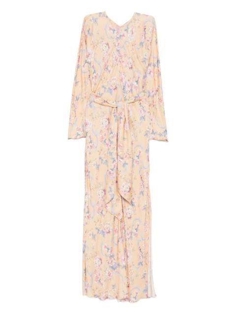 forte_forte floral tie maxi dress
