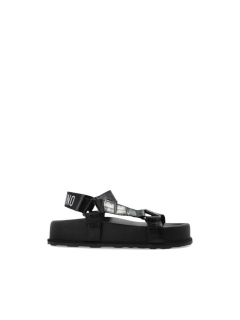 Moschino crocodile-embossed sandals