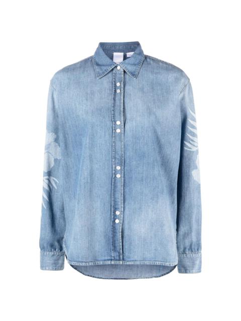 Gufare floral-print denim shirt