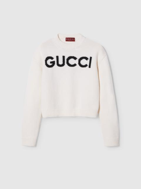 GUCCI Wool top with Gucci intarsia