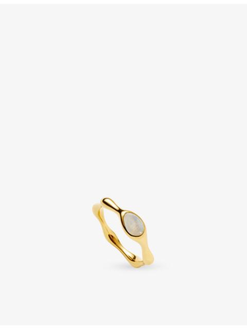 MISSOMA Magma Gemstone 18ct Gold-Plated Brass Stacking Ring