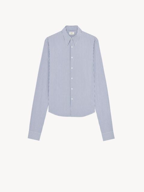 SAINT LAURENT SHIRT IN STRIPED COTTON POPLIN